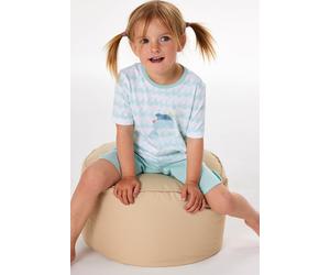Schlafanzug kurz Wellen Delfin türkis - Kids Nightwear 92