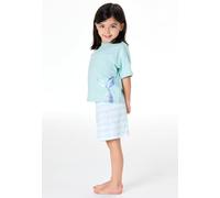 Schlafanzug kurz Wellen Fisch türkis - Kids Nightwear 104
