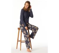 Schiesser Damen Schlafanzug Set lang Baumwolle Modal-Nightwear Pyjamaset, Graphit_181237, 44