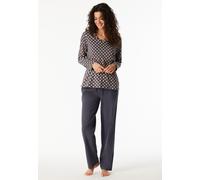 Schlafanzug lang graphit gemustert - Comfort Essentials 36