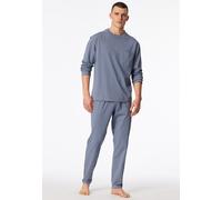 Schlafanzug lang oversized blaugrau - Modern Nightwear 48