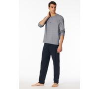 Schlafanzug SCHIESSER "Casual Essentials" Gr. 52, blau (nachtblau) Damen Homewear-Sets (76783864-52) nachtblau