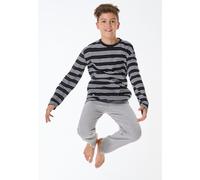 Schiesser Pyjama Jungen schwarz, 140