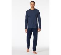 Schiesser Schlafanzug Casual Essentials lang Damen Gr. 54 Blau (Admiral)