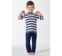 Schlafanzug lang unisex Streifen admiral - SCHIESSER 150 Years 92