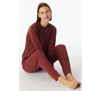 Schlafanzug lang wärmend Bündchen burgund - Selected Premium Warming 40
