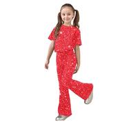 Schlafanzug Mädchen Jungen 2-teilige Loungewear Set Thermo 2 Teiler Hausanzug Herbst Winter Zweiteiliger Nachtwäsche Schlafanzüge Langarm Lang Hose Pyjama Set