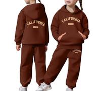 Schlafanzug Mädchen Lang Pyjama Set Teenager Sportanzug Hausanzug Mädchen Langarmshirt Gestreift mit Thermohose Trainingsanzug Lang Jogginganzug loungewear set