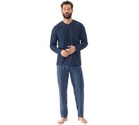 Mey Herren Schlafanzug Serie Straight – Regular Fit, lang – Yacht Blue XXL