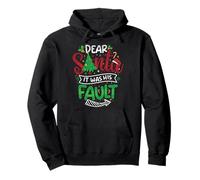 Schlafanzug mit Aufschrift Dear Santa It was His Fault, lustig, für Paare Pullover Hoodie