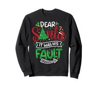 Schlafanzug mit Aufschrift Dear Santa It was His Fault, lustig, für Paare Sweatshirt