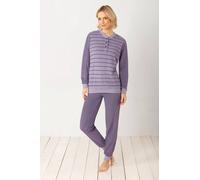 hajo Schlafanzug mit Bündchen, Klima-Frottee