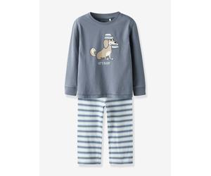 Schlafanzug NMMRAMEL Jungen NAME IT Boxy-Fit graublau Gr. 98/104