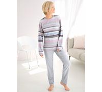 Schlafanzug NORMANN, Damen, Gr. 36/38, grau (grau, meliert), 80% Baumwolle, 20% Polyester, Homewear-Sets Schlafanzug (27629469-36) grau, meliert