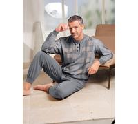 Schlafanzug NORMANN, Herren, Gr. 56/58, grau, 100% Baumwolle, Homewear-Sets Schlafanzug (770447-56) grau