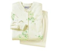 Schlafanzug RINGELLA, Damen, Gr. 40/42, grün (lindgrün), 100% Baumwolle, Homewear-Sets Schlafanzug (876151-40) lindgrün