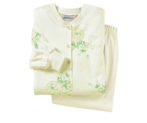 Schlafanzug RINGELLA, Damen, Gr. 44/46, grün (lindgrün), 100% Baumwolle, Homewear-Sets Schlafanzug (876151-44) lindgrün