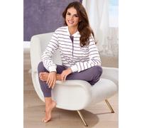 Schlafanzug RINGELLA, Damen, Gr. 44/46, lila (lila, geringelt), 100% Baumwolle, Homewear-Sets Schlafanzug (579509-44) lila, geringelt