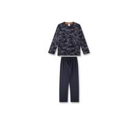 Schlafanzug SANETTA "Pyjama", Jungen, Gr. 140, schwarz (schwarz, grau), Obermaterial: 100% Baumwolle CO., Homewear-Sets Schlafanzug (39529246-140) schwarz, grau