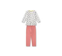 Sanetta Mädchen Schlafanzug 2-tlg. Set lang – Bio-Baumwolle – Motiv Rosa/Weiß Gr. 104