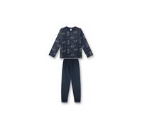 Schlafanzug SANETTA "Pyjama Pyjama Teens lang Game Zone", Jungen, Gr. 164, blau (dunkelblau), Obermaterial: 100% Baumwolle CO., Homewear-Sets Schlafanzug (90173939-164) dunkelblau