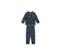 Schlafanzug SANETTA "Pyjama Schlafanzug Drachen lang Kids 1er Pack", Jungen, Gr. 128, blau, Obermaterial: 100% Baumwolle CO., Homewear-Sets Schlafanzug (39812945-128) blau