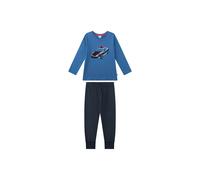 Schlafanzug SANETTA "Pyjama Schlafanzug Polizei lang", Jungen, Gr. 128, bunt (blau), Obermaterial: 100% Baumwolle CO(Bio)., Homewear-Sets Schlafanzug (31765613-128) blau