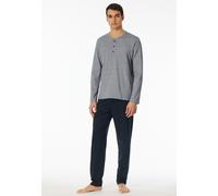 Schlafanzug SCHIESSER "Casual Essentials" Gr. 52, blau (nachtblau) Damen Homewear-Sets (76783864-52) nachtblau