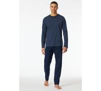 Schiesser Schlafanzug Casual Essentials lang Damen Gr. 54 Blau (Admiral)