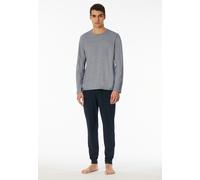 Schlafanzug SCHIESSER "Casual Essentials" Gr. 58, blau (nachtblau) Damen Homewear-Sets (47799061-58) nachtblau