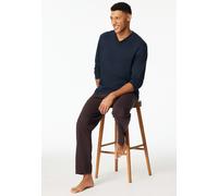 Schiesser Relaxed Fit Pyjama mit Brusttasche Modell 'Comfort Essentials' in Hazel, Größe 54