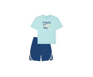 Schlafanzug SCHIESSER "Pyjama", Jungen, Gr. 152, bunt (blau, türkis), Obermaterial: 100% Baumwolle CO., Homewear-Sets Schlafanzug (87392335-152) blau, türkis