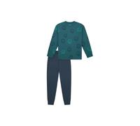 Schlafanzug SCHIESSER "Pyjama Nightwear", Jungen, Gr. 176, bunt (blau, grün), Obermaterial: 100% Baumwolle CO., Homewear-Sets Schlafanzug (71067924-176) blau, grün