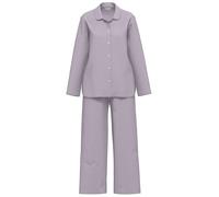 Schlafanzug SEIDENSTICKER "Damen Pyjama lang durchgeknöpft", Damen, Gr. 46, lila (mauve shadow), Obermaterial: 100% Modal CMD., Homewear-Sets Schlafanzug (81642500-46) mauve shadow