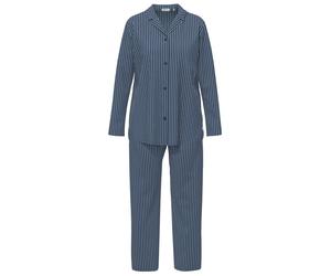 Schlafanzug SEIDENSTICKER "Damen Pyjama Set lang", Damen, Gr. 36, blau (navy), Obermaterial: 100% Modal CMD., Homewear-Sets Schlafanzug (79746151-36) navy
