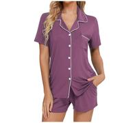 Schlafanzug Set Damen Kurz Reißverschluss Baumwoll Schlaf Einhorn Arm Übergröße Leopardenmuster Stoff Rollkragen Durchgeknöpftes S Blumenmuster Durchknöpfen Blauer Schickes Herrenstil Schön Coral 134