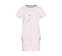 SKINY Mädchen Schlafanzug Set 2 tlg.- Every Night in Skiny, Pyjama kurz, Kinder, Streifen, 140-176 Beige 140