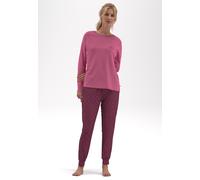 Schlafanzug TOM TAILOR, Damen, Gr. 40, pink (rot, mittel, allover), Obermaterial: 100% Baumwolle, Homewear-Sets Schlafanzug (65276621-40) rot, mittel, allover