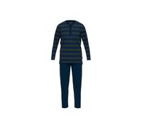 Schlafanzug TOM TAILOR "Pyjama Pyjama lang", Herren, Gr. M, bunt (dunkelblau, grün), Obermaterial: 100% Baumwolle CO., Homewear-Sets Schlafanzug (10315828-M) dunkelblau, grün