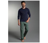Schlafanzug TRIGEMA "TRIGEMA Pyjama im Karo Style", Herren, Gr. XL, efeu, 100% Baumwolle, Homewear-Sets Schlafanzug (70822053-XL) efeu