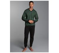 Schlafanzug TRIGEMA "TRIGEMA Pyjama mit Vintage-Muster", Herren, Gr. M, efeu, 100% Baumwolle, Homewear-Sets Schlafanzug (46713946-M) efeu