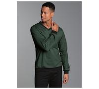 Schlafanzug TRIGEMA "TRIGEMA Pyjama-Oberteil mit Allover-Retro-Print", Herren, Gr. L, efeu, 100% Baumwolle, Homewear-Sets Schlafanzug (95002012-L) efeu