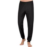 Schlafanzug TRIGEMA "TRIGEMA Schlafanzughose Bündchen", Herren, Gr. S, schwarz, Single Jersey, 100% Baumwolle, Homewear-Sets Schlafanzug (382115-S) schwarz