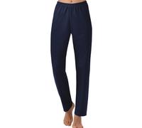 Schlafanzug TRIGEMA "TRIGEMA Schlafanzughose", Damen, Gr. L, blau (navy), 100% Baumwolle, Basic, Homewear-Sets Schlafanzug (76109229-L) navy