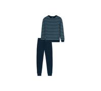 Schlafanzug UNCOVER BY SCHIESSER "Pyjama", Herren, Gr. 3XL, bunt (dunkelblau), Obermaterial: 100% Baumwolle CO., Homewear-Sets Schlafanzug (75371250-XXXL) dunkelblau