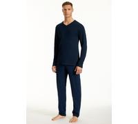 Uncover by Schiesser Herren Pyjamas Schlafanzug lang, Nachtblau, 58 EU
