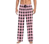 Schlafanzughose Herren Lang Karierte Pyjamahose Rot Schwarz Karierte Pyjamahose Damen Partner Pyjama Hose Baumwoll Schlafanzug Herren Pyjama Männer Hose Lang Pijama