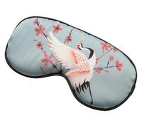 Schlafauge aus Baumwolle, Augenschutz for Schlafen, Augenabdeckung aus Seide for Frauen und Männer, bedruckte Augenklappe, Kranich-Augenbinde, tragbares Schlaf- und Nachtentspannung, weiches Augenpols