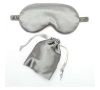 Schlafauge aus Baumwolle, Schlafauge aus Seide for Schlafen, weicher Bezug, Schlafaugenbinde, Verdunkelungsaugenbinde mit verstellbarer Schlafaugenabdeckung for unterwegs(Gray)