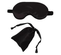 Schlafauge aus Baumwolle, Schlafauge aus Seide for Schlafen, weicher Bezug, Schlafaugenbinde, Verdunkelungsaugenbinde mit verstellbarer Schlafaugenabdeckung for unterwegs(Black)